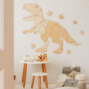 Dekoracja ścienna Origami Dinozaur T-Rex do pokoju dziecka - Cut It Now