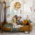 round wooden shelf for kids room