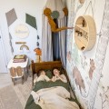 round wooden shelf for kids room