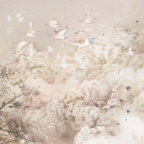 tapeta chmury ptaki dream evening NEUTRAL