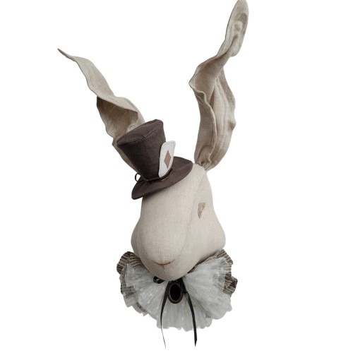 linnen rabbit love me decoration
