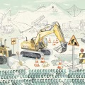 wallpaper for boys room construction site