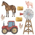pastelowe love wallsticker farm animals I