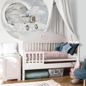 DEKORNIK - WALL STICKER PLANE IN A CIRCLE