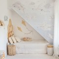 wall stickers swans with clouds