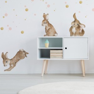 DEKORNIK - WALL STICKER SET HAPPY RABBITS WONDERLAND