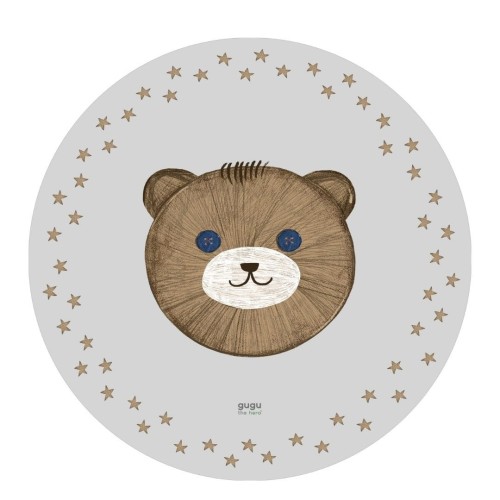 round natural rubber play mat teddy