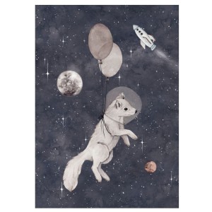 PLAKAT POLARNY KOSMOS LISEK GRANAT - DEKORILLO
