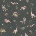 zielona tapeta w dinozaury
