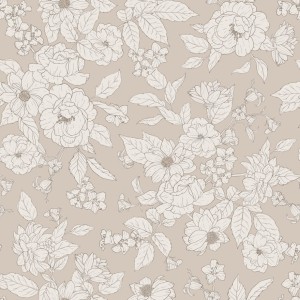 TAPETA DLA DZIEWCZYNKI RETRO GARDEN BEŻ - DEKORILLO 