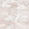 wallpaper swans pink sky