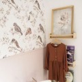 wallpaper birds beige