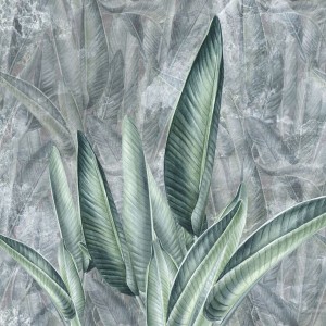 MALUMI - WALLPAPER JUNGLE LEAVES GREY