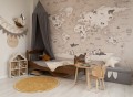 aranżacja Tuliroom tapeta maps taupe