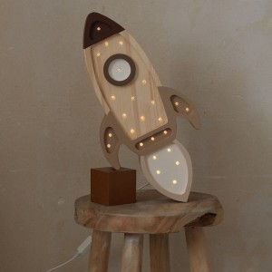 LAMPKA RAKIETA CAPPUCCINO WOOD - LITTLE LIGHTS 