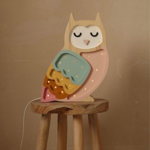 LITTLE LIGHTS - OWL LAMP RETRO RAINBOW