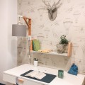 gray wall lamp for children