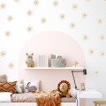 naklejki bezowe kwiatuszki do pokoju dziewczynki