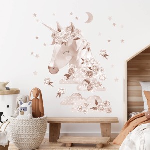 NAKLEJKA JEDNOROŻEC BOHO - PASTELOWE LOVE