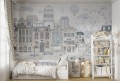 wallpaper in tenement house beige