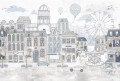 wallpaper tenement house blue