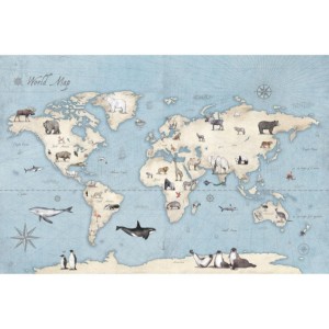 MALUMI - WALLPAPER  MAPS BLUE