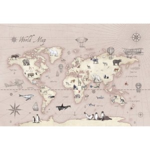 MALUMI - WALLPAPER  MAPS DESERT ROSE