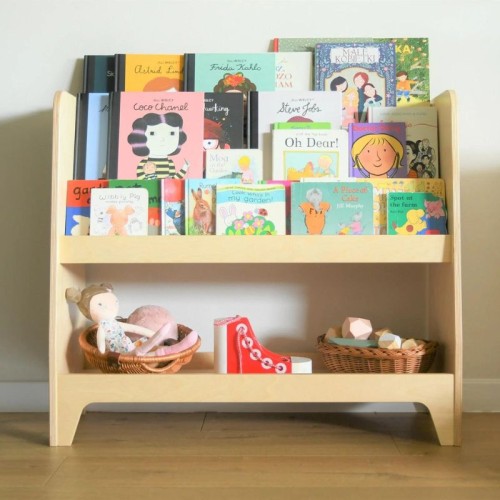 drewniana biblioteczka montessori