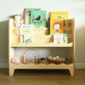 drewniana biblioteczka naturalna