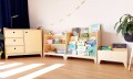 drewniana biblioteczka montessori