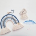 blue rainbow macrame for children's room