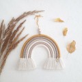 mustard rainbow macrame