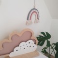 grey pink macrame rainbow