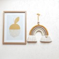 mustard rainbow macrame