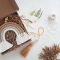 mustard rainbow macrame