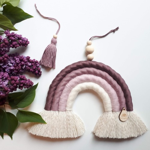 rainbow macrame for girl room