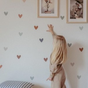 DEKORNIK - WALL STICKER SIMPLY HEARTS CAPPUCCINO BLUE