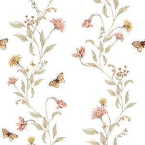TAPETA DZIECIĘCA W KWIATY FLOWER STORY - DEKORILLO 