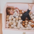 square dry pool with balls
