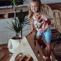 wooden climbing triangle