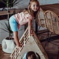 wooden climbing triangle