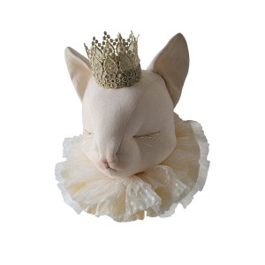 Dekoracja na ścianę do pokoju dziecka kot cielisty z koroną – Love Me Decoration