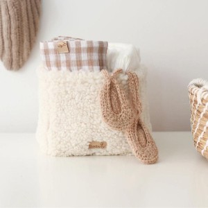 BABYLY - ORGANIZER/POJEMNIK NA AKCESORIA S BARANEK TEDDY KREM