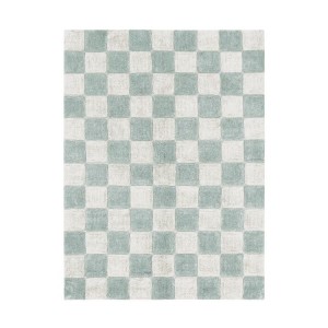 DYWAN BAWEŁNIANY KITCHEN TILES BLUE SAGE 120X160 CM - LORENA CANALS