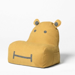 Pufa siedzisko dla dziecka Hippo soft żółta - The Brooklyn Kids