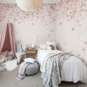 MALUMI - WALLPAPER BUTTERFLIES ROSE
