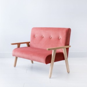 MODELINA HOME - VELVET SOFA FOR CHILDREN CORAL