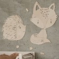 wooden fox on the wall