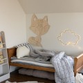wooden fox on the wall