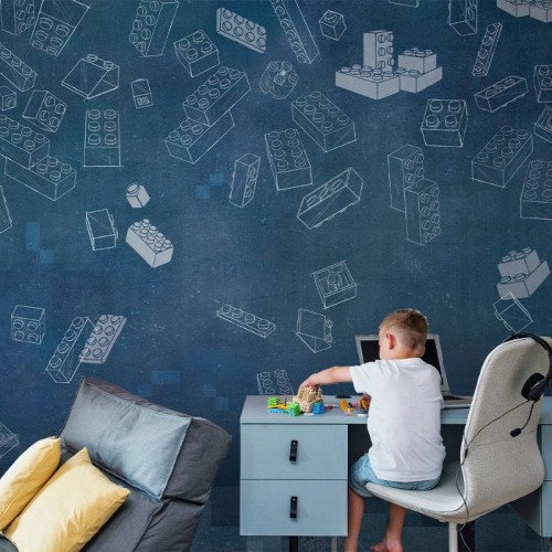 wallpaper for boys blocks